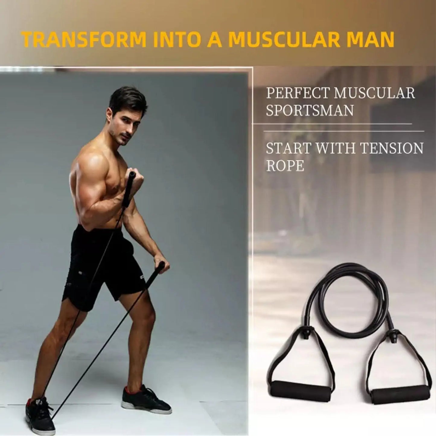 DwellWell 5-Level Resistance Band Set with Handles