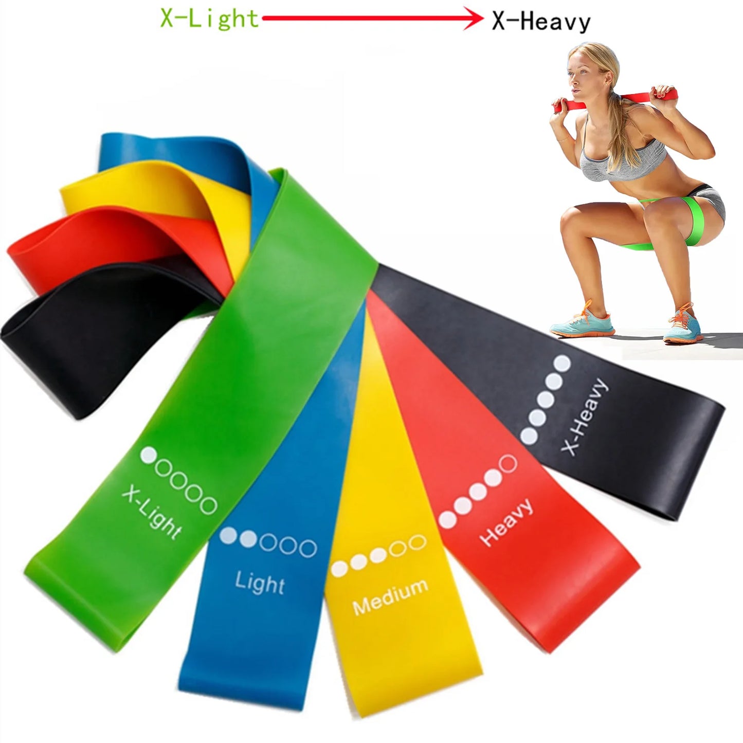 DwellWell 5-Piece Resistance Loop Band Set