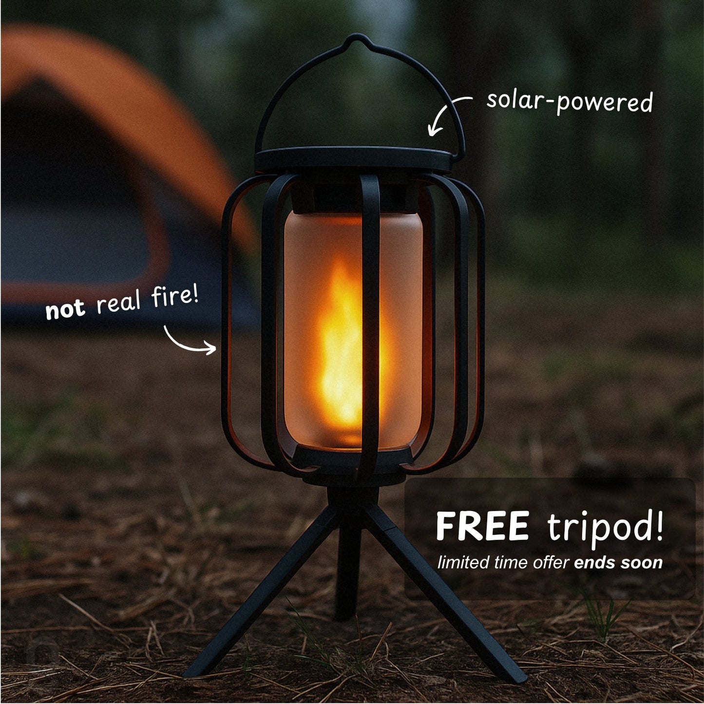 DwellGlow™ – Solar Flame Lantern