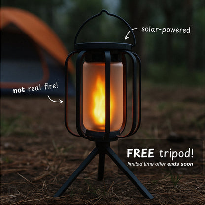 DwellGlow™ – Solar Flame Lantern