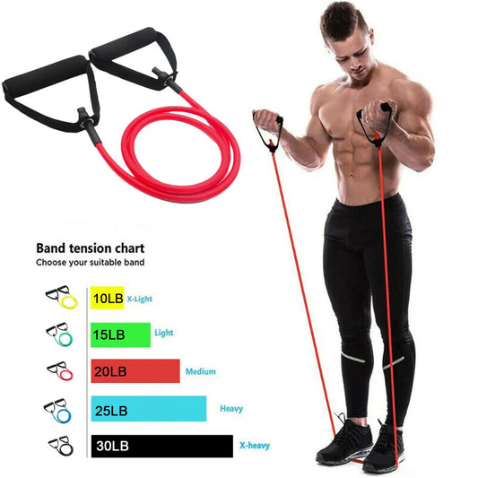DwellWell 5-Level Resistance Band Set with Handles
